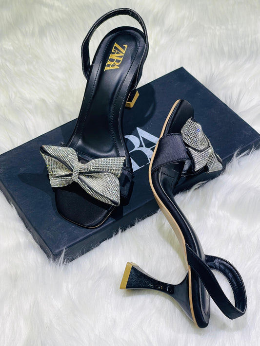 ZARA TRANS BOW HEELS