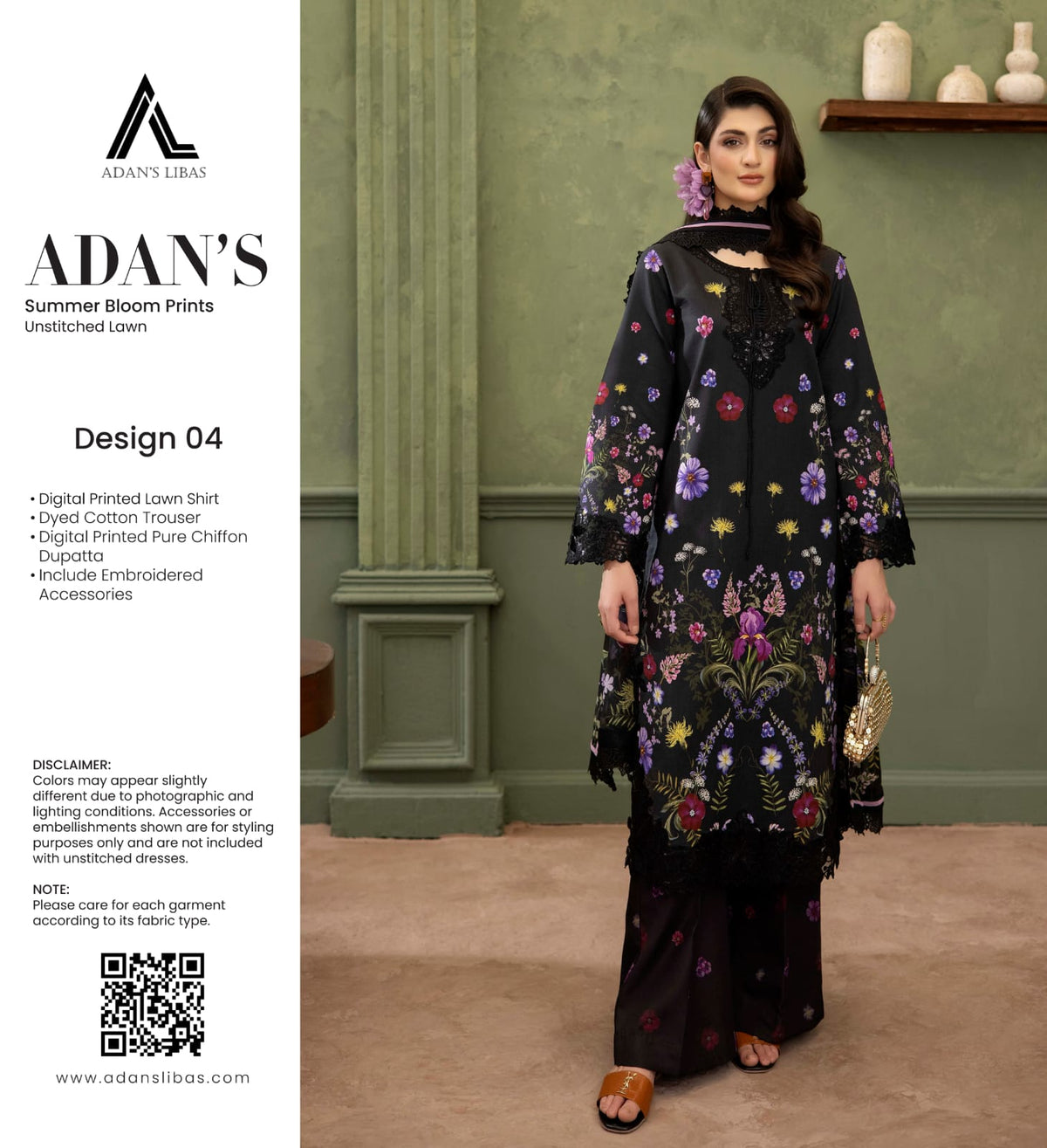 ADAN'S SUMMER BLOOM PRINTS UNSTITCHED LAWN