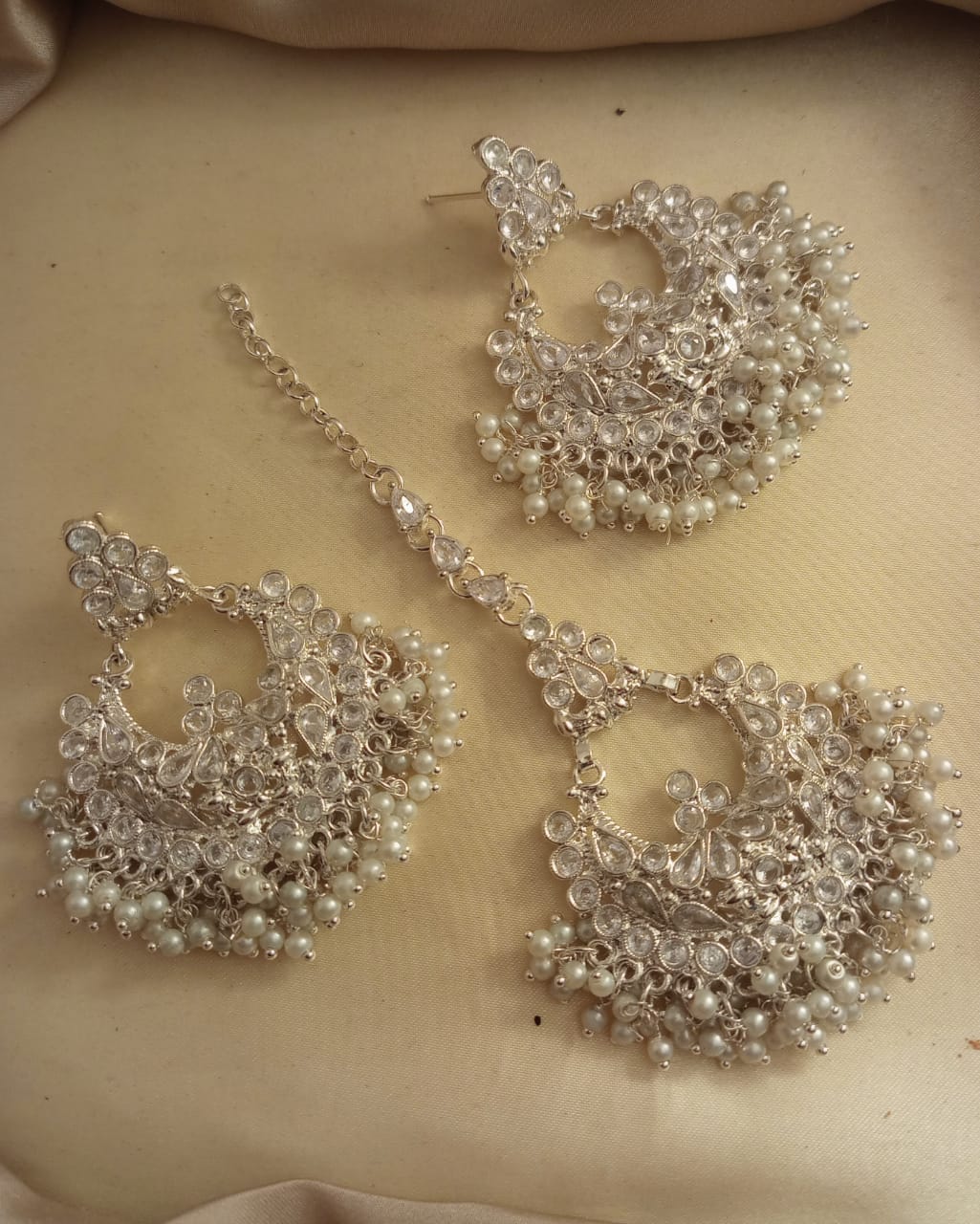 Casting Work Big Size Earrings With Teeka