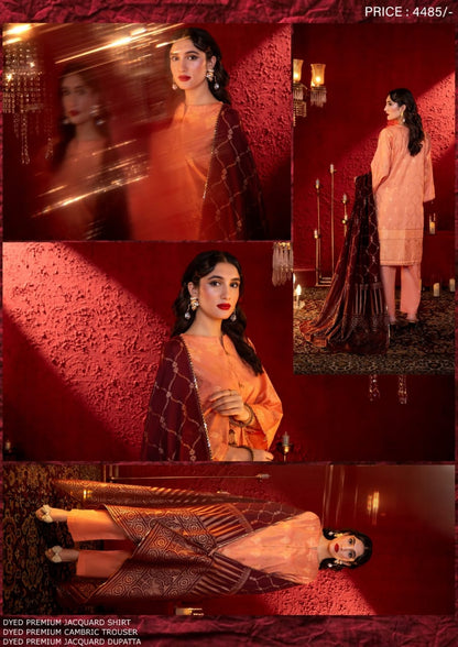 JACQUARD Premium Broshia Banarsi Jacquard Lawn Collection DROP-1