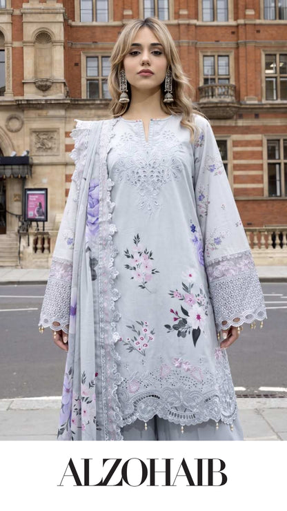 ALZOHAIB SUNSHINE BLOOM England Stories Embroidered Lawn