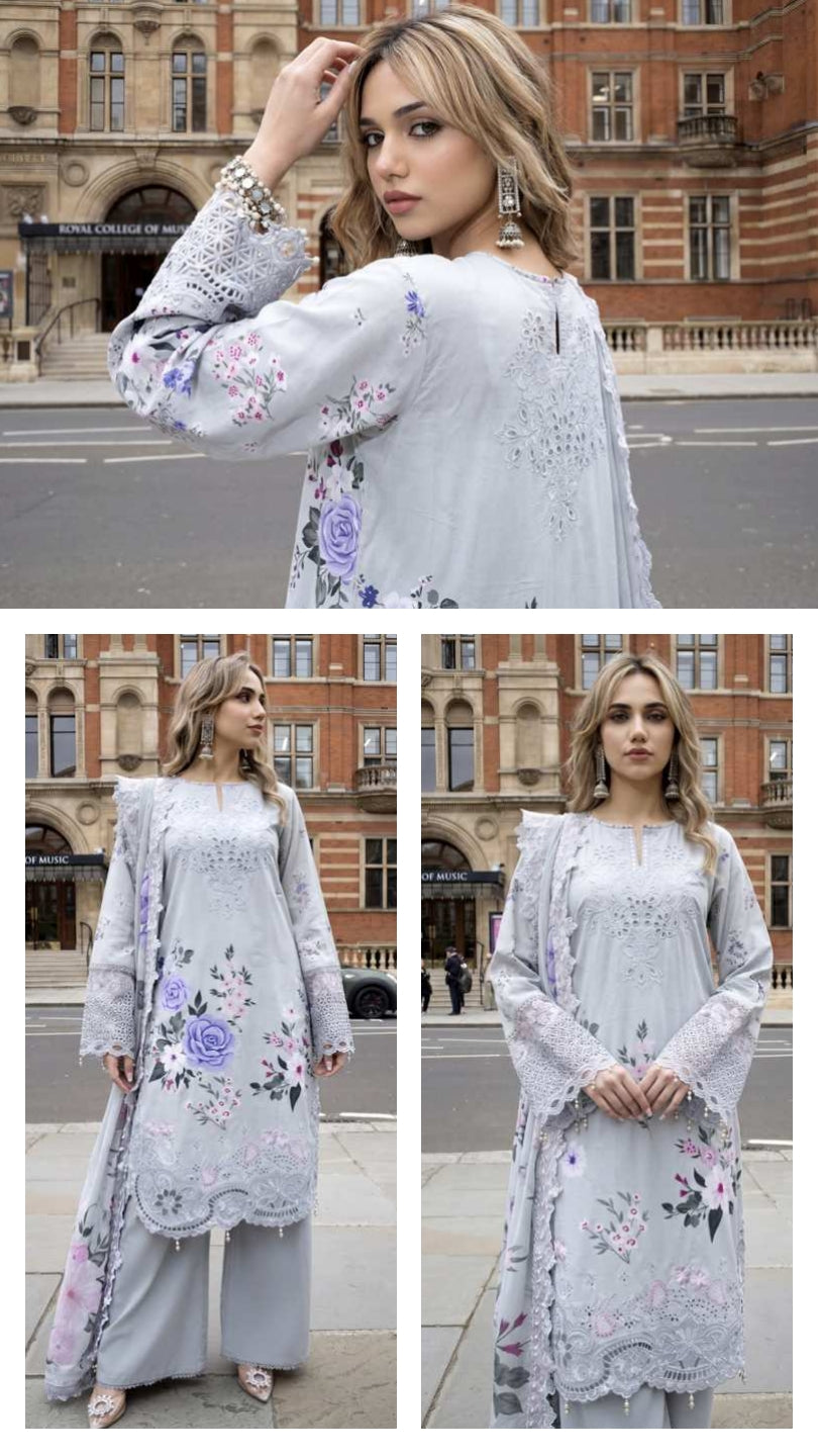 ALZOHAIB SUNSHINE BLOOM England Stories Embroidered Lawn