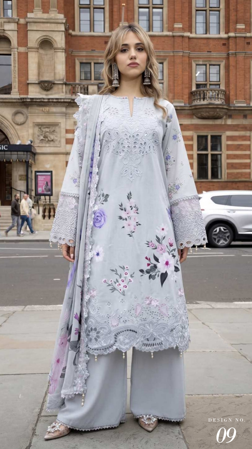 ALZOHAIB SUNSHINE BLOOM England Stories Embroidered Lawn