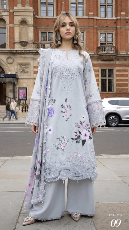 ALZOHAIB SUNSHINE BLOOM England Stories Embroidered Lawn