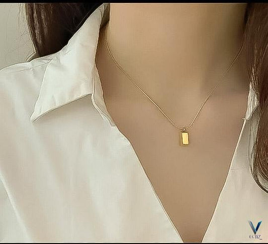 Fancy China Stainless steel Gold bar Locket