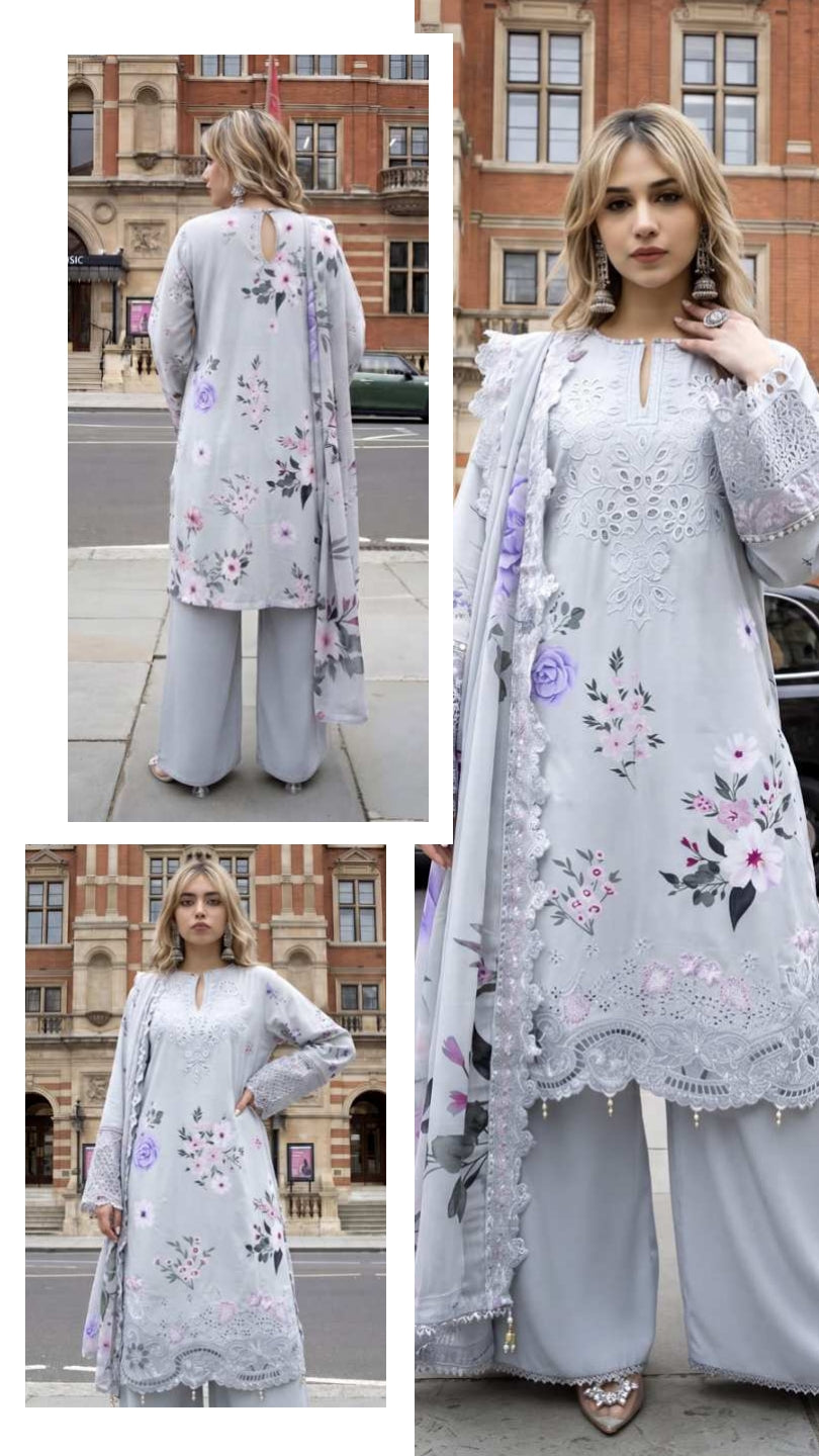 ALZOHAIB SUNSHINE BLOOM England Stories Embroidered Lawn