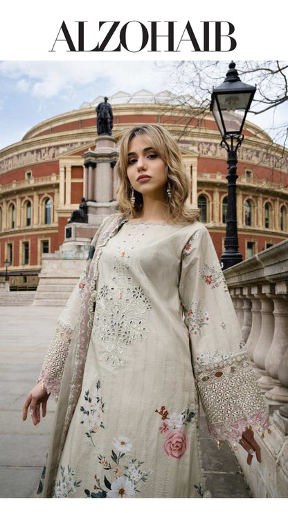 ALZOHAIB SUNSHINE BLOOM England Stories Embroidered Lawn