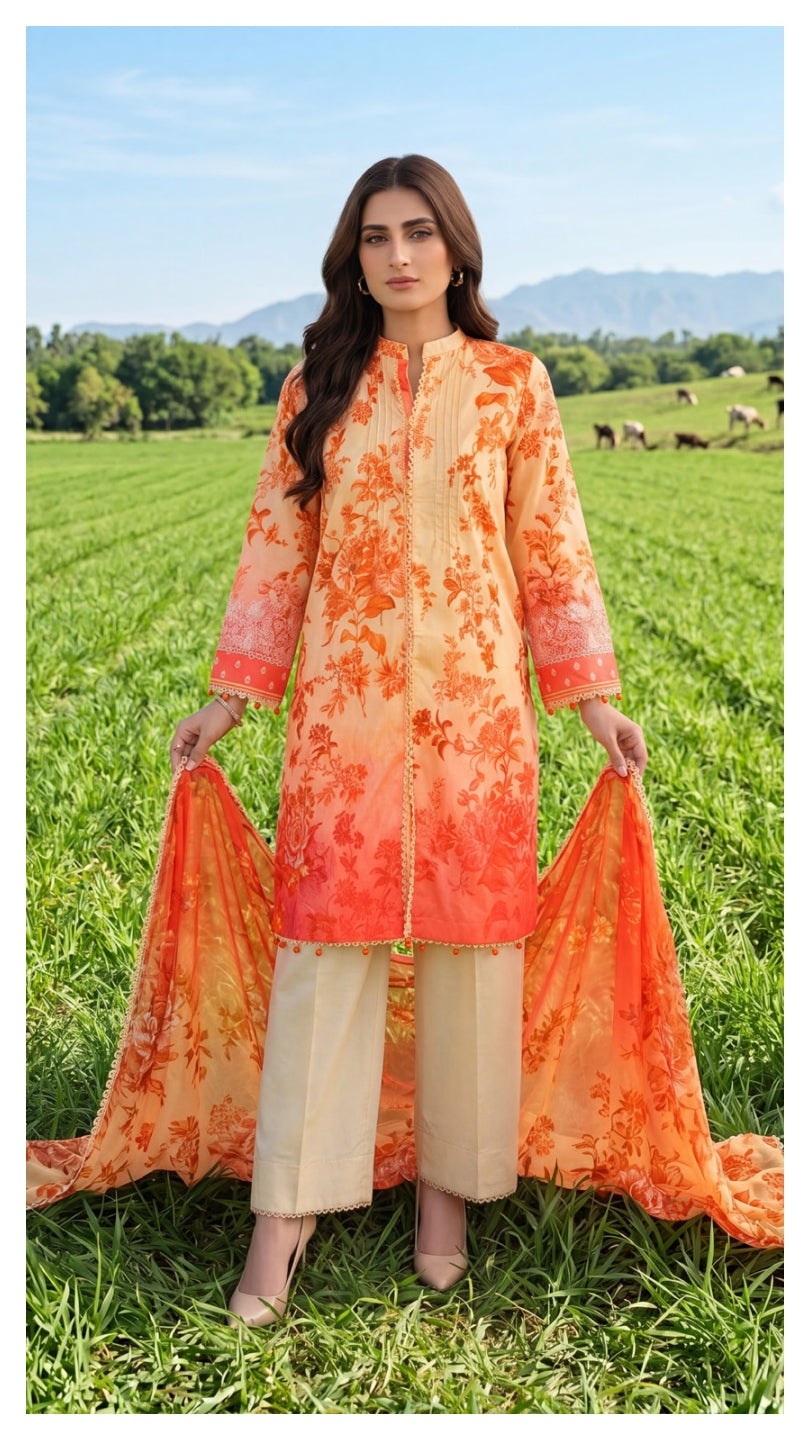 COLORS DIGITAL PRINTED LAWN CHIFFON DUPATTA EDITION