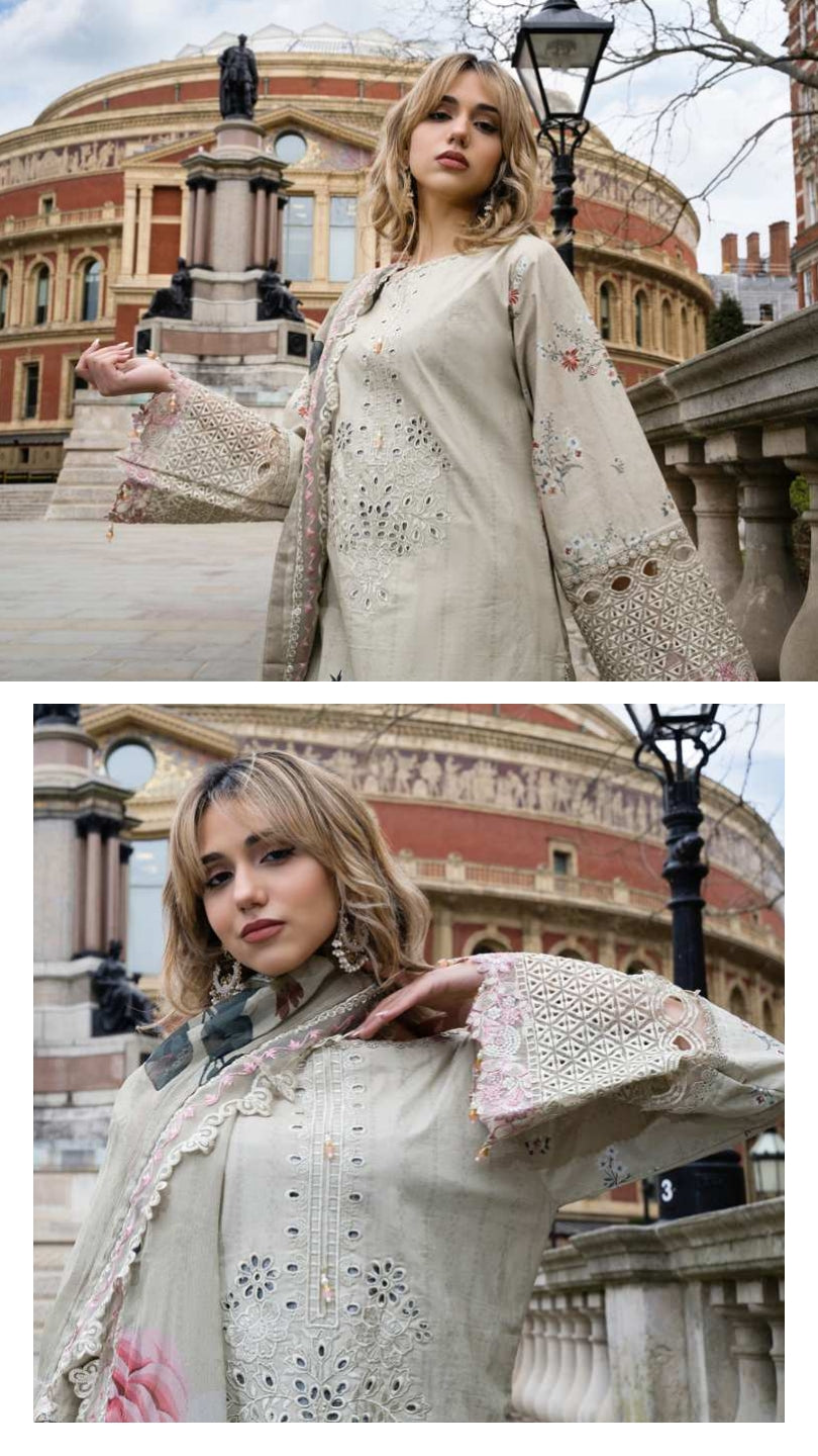 ALZOHAIB SUNSHINE BLOOM England Stories Embroidered Lawn