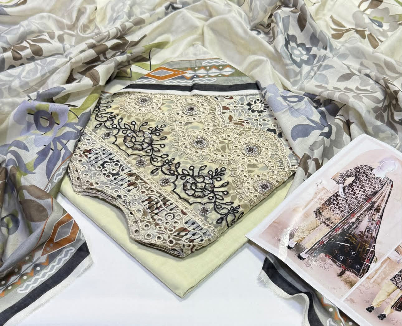 Boring Daman Embroidered Collection