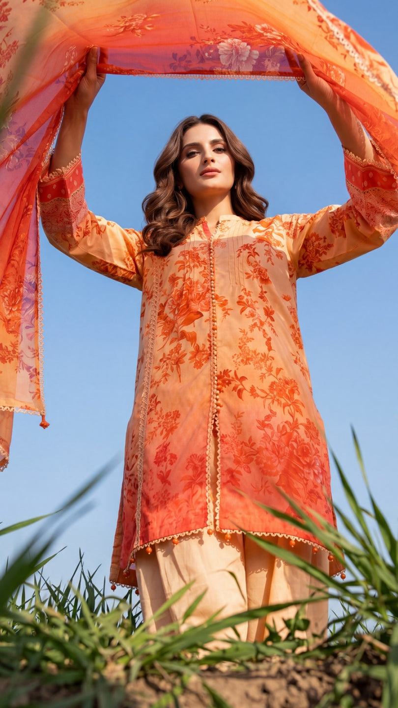 COLORS DIGITAL PRINTED LAWN CHIFFON DUPATTA EDITION