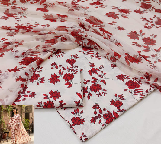 Printed Lawn With Chiffon Dupatta Collection