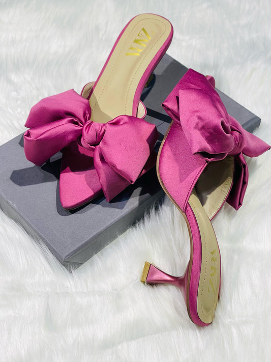 ZARA DOUBLE BOW HEELS