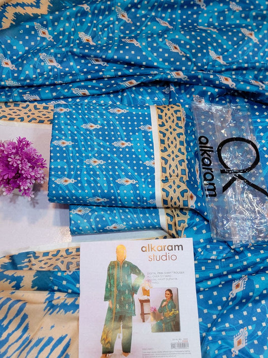 Mix Brand 3 Pcs Lawn Printed Suit