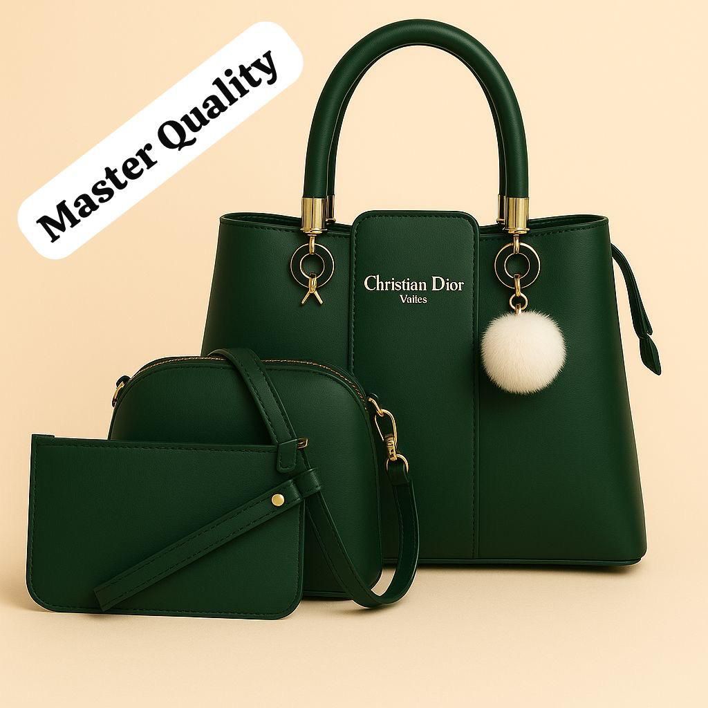 Christian Dior 3 Pcs Shoulder Bag With  Keychain