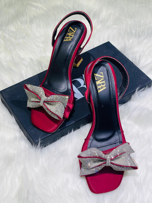 ZARA TRANS BOW HEELS