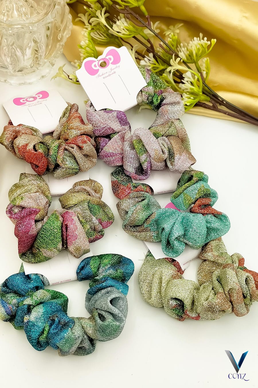 Fancy China printed Scrunchie
