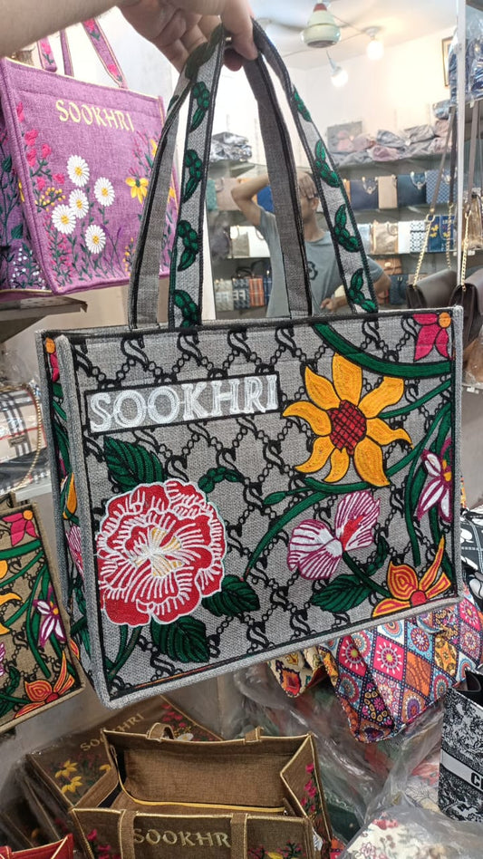 Sookhri brand with full Embroidery tod bag