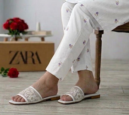 Zara embroidery slipper