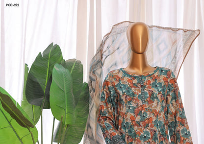 HZ PREMIUM CHIKANKARI WITH PRINTED BAMBER CHIFFON DUPATTA COLLECTION