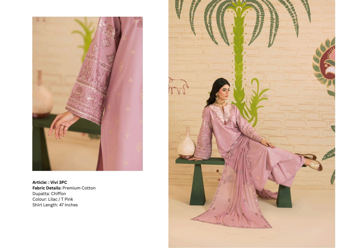 ZEENAT MOSHO PRET STITCHED COTTON CODES COLLECTION
