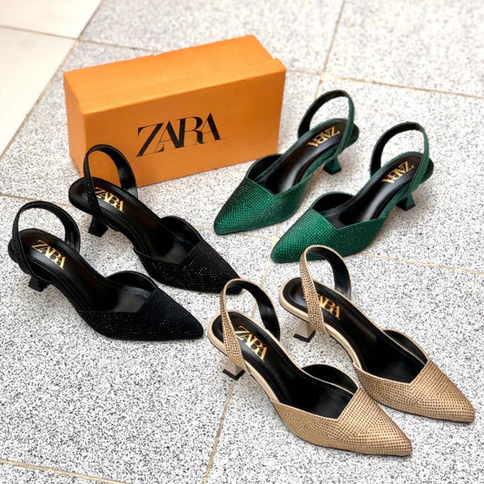 ZARA Stone Heels