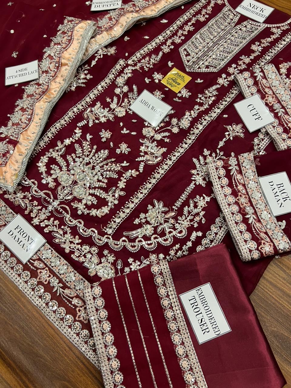 Aneela's Embroidered Chiffon Wedding Collection
