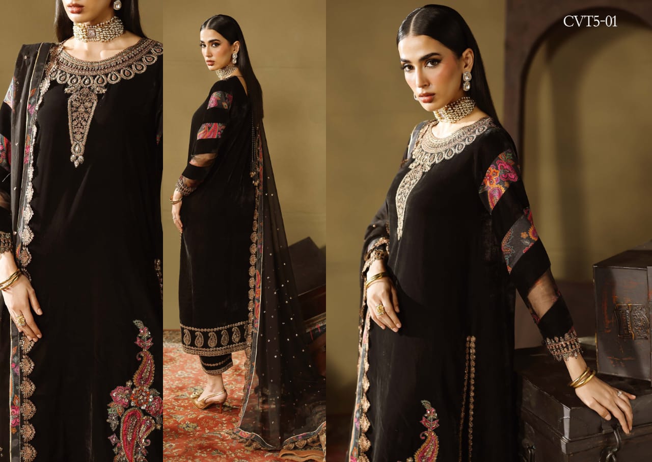 Charizma Signora Velvet Embroidered