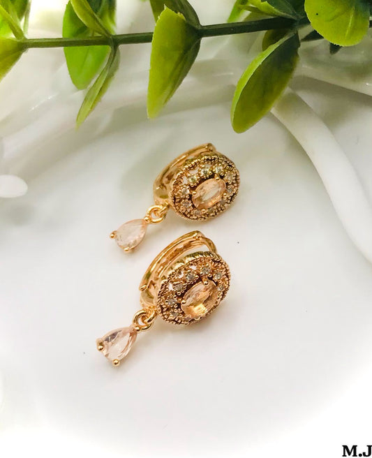 GOLD PLATED MICRO ZIRCON EARRINGS