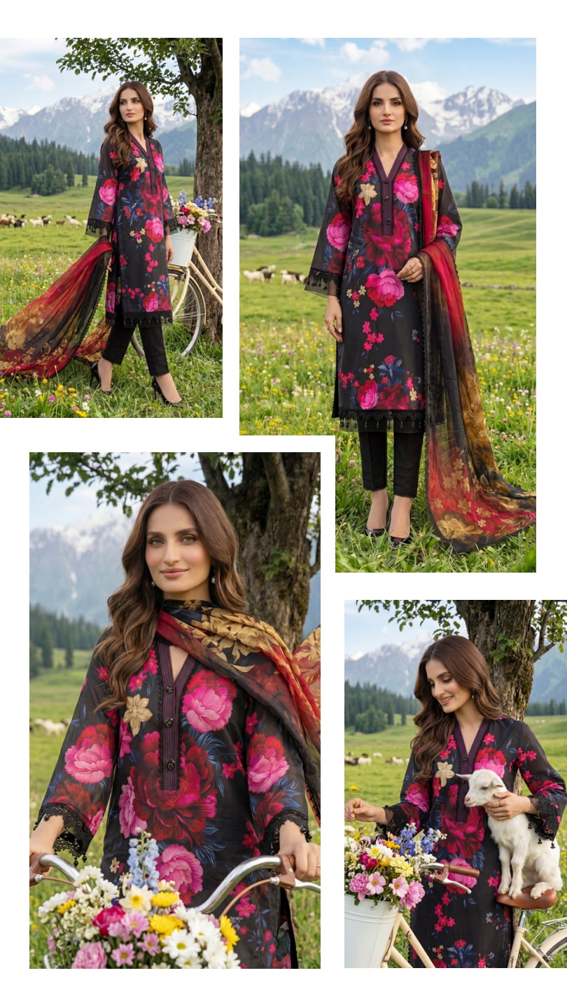 COLORS DIGITAL PRINTED LAWN CHIFFON DUPATTA EDITION