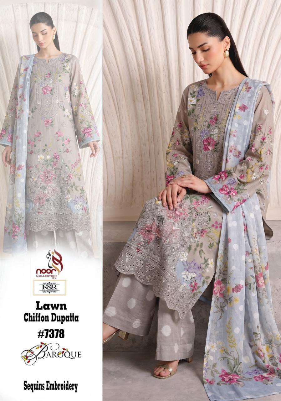 K&R Lawn Shirt with Sequence Embroidery