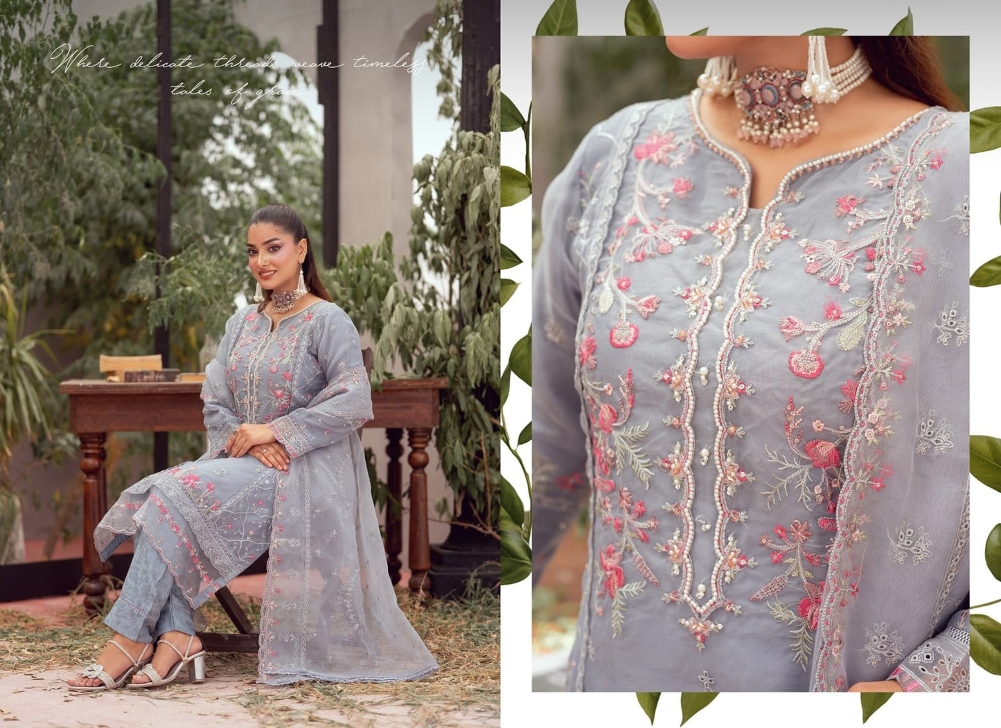 FALIHA Fancy ORGANZA Embroidered Collection 𝟸𝟶𝟸𝟼