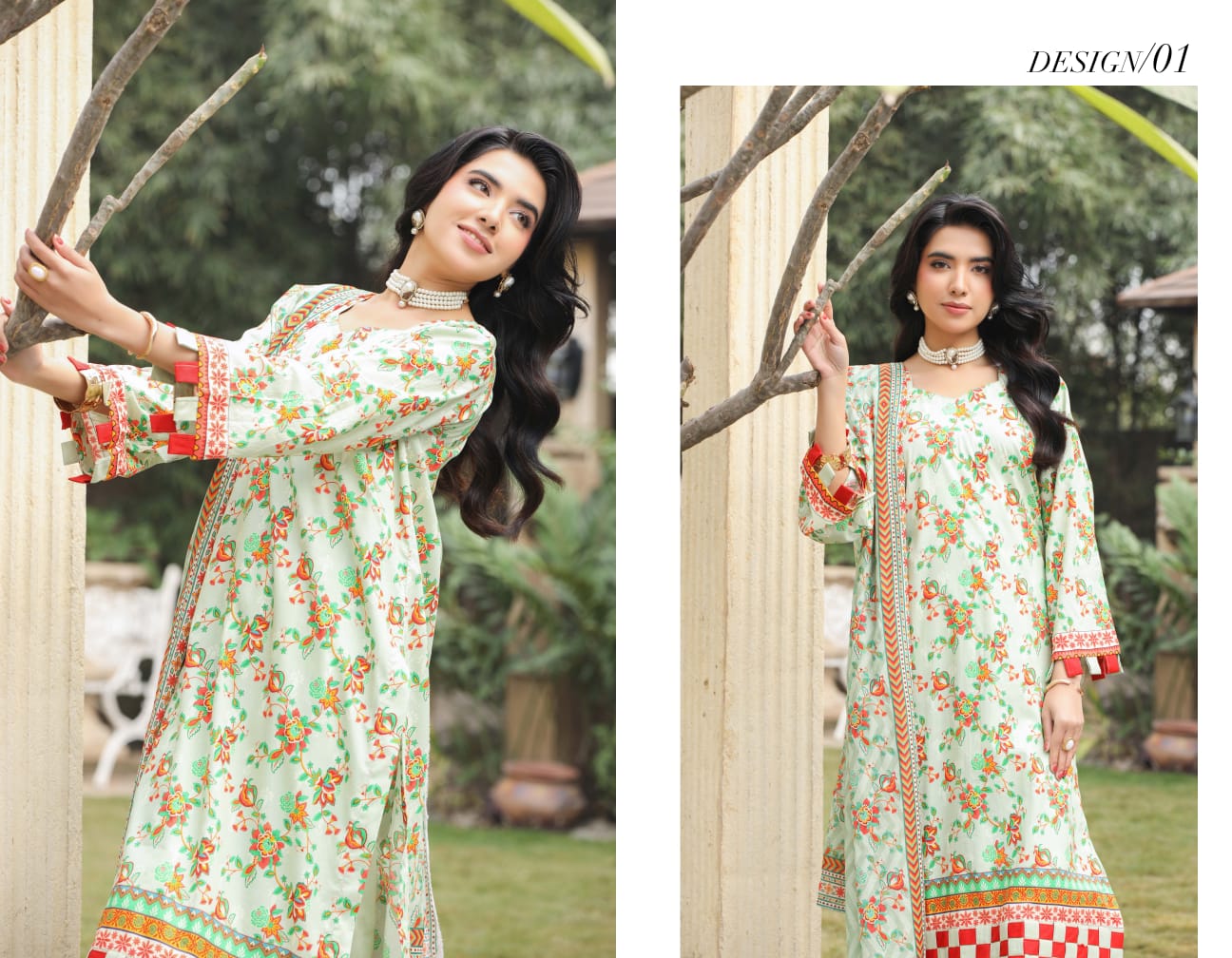 Bin Naeem DIGITAL PRINTED LAWN platinum
