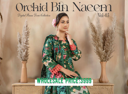 Orchid BiN Naeem Bana Dora Luxury Lawn