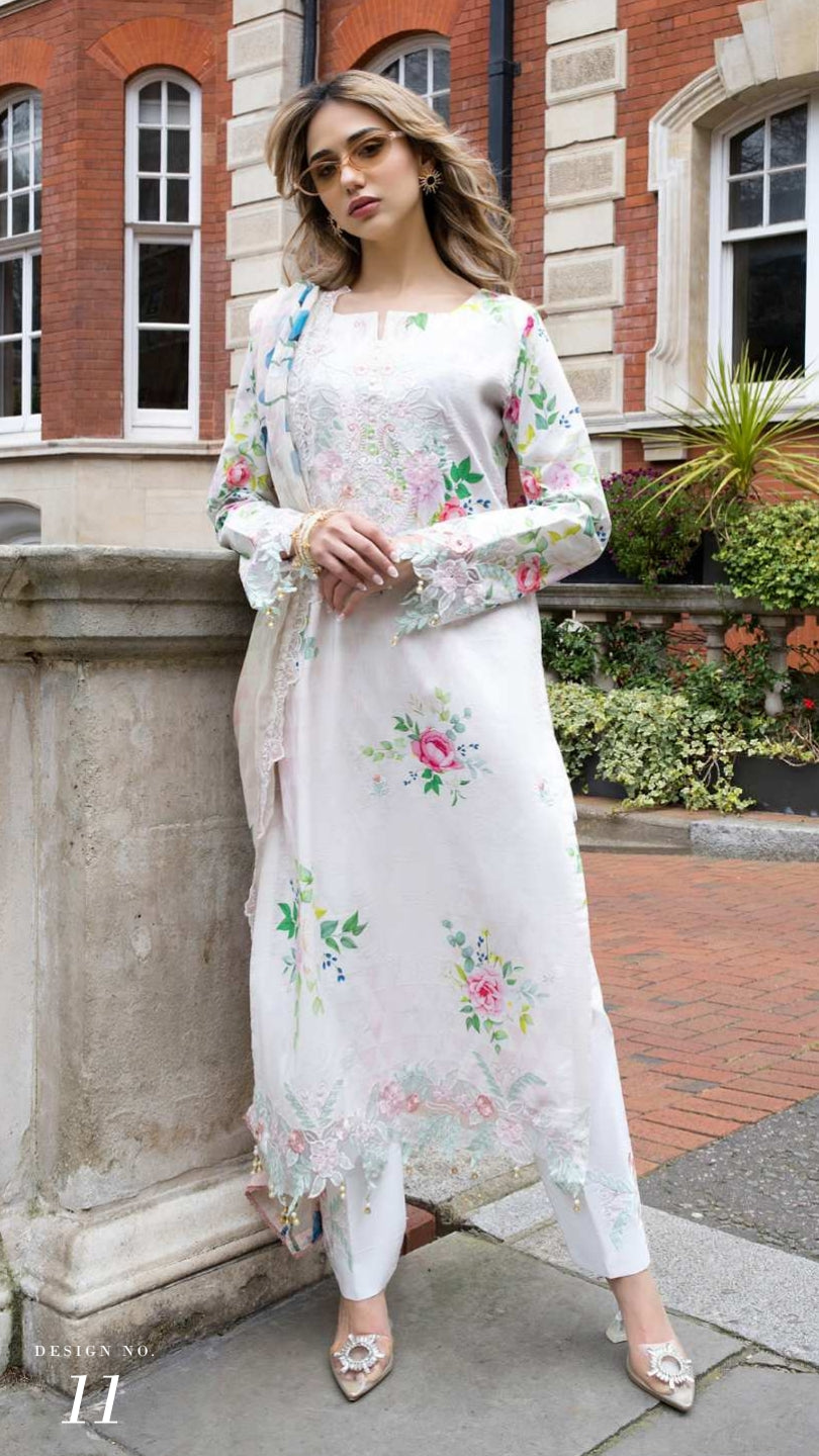 ALZOHAIB SUNSHINE BLOOM England Stories Embroidered Lawn