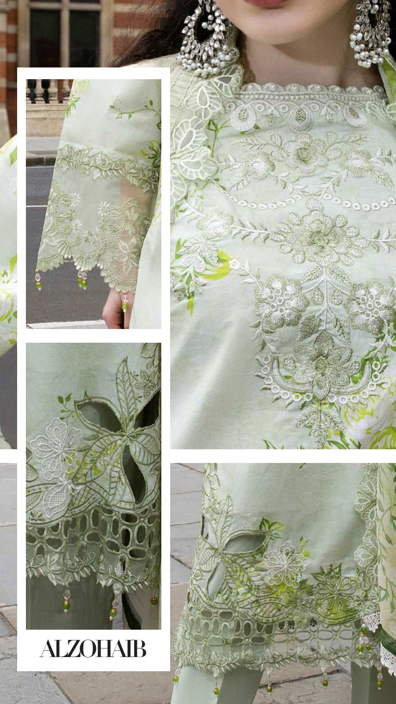 ALZOHAIB SUNSHINE BLOOM England Stories Embroidered Lawn