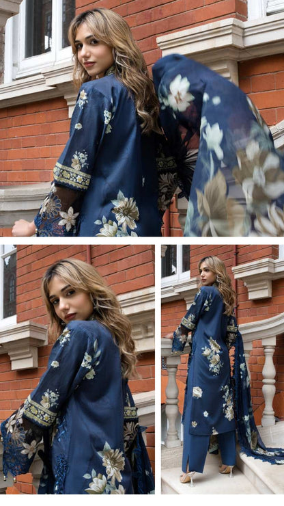 ALZOHAIB SUNSHINE BLOOM England Stories Embroidered Lawn
