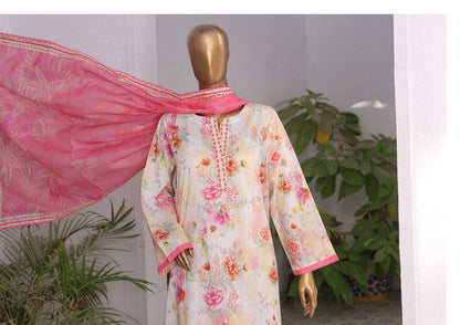 RAYA EXCLUSIVE MID SUMMER EMBROIDERED SLUB COTTON