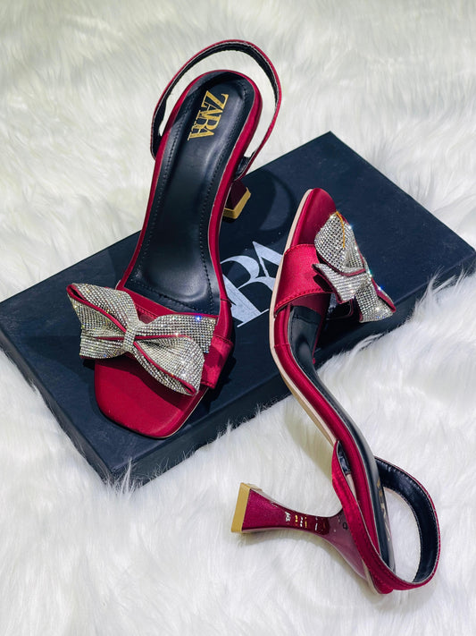 ZARA TRANS BOW HEELS