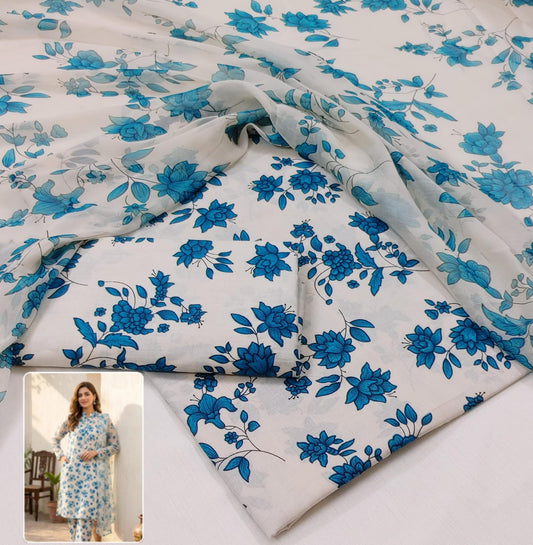 Printed Lawn With Chiffon Dupatta Collection