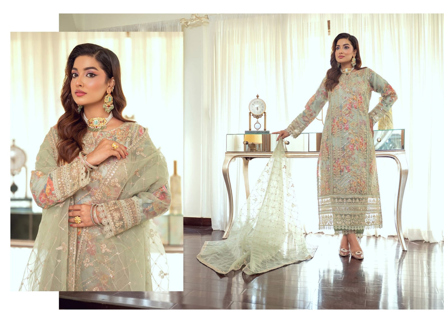 BINT-E-NOOR ORGANZA Embroidered  ZORALINE