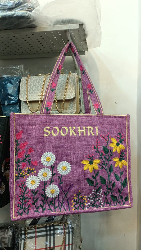 Sookhri brand with full Embroidery tod bag