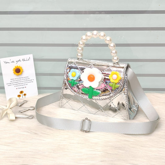 Disney Shinny Flowers Small Bags For Girls