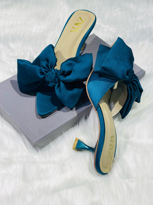 ZARA DOUBLE BOW HEELS