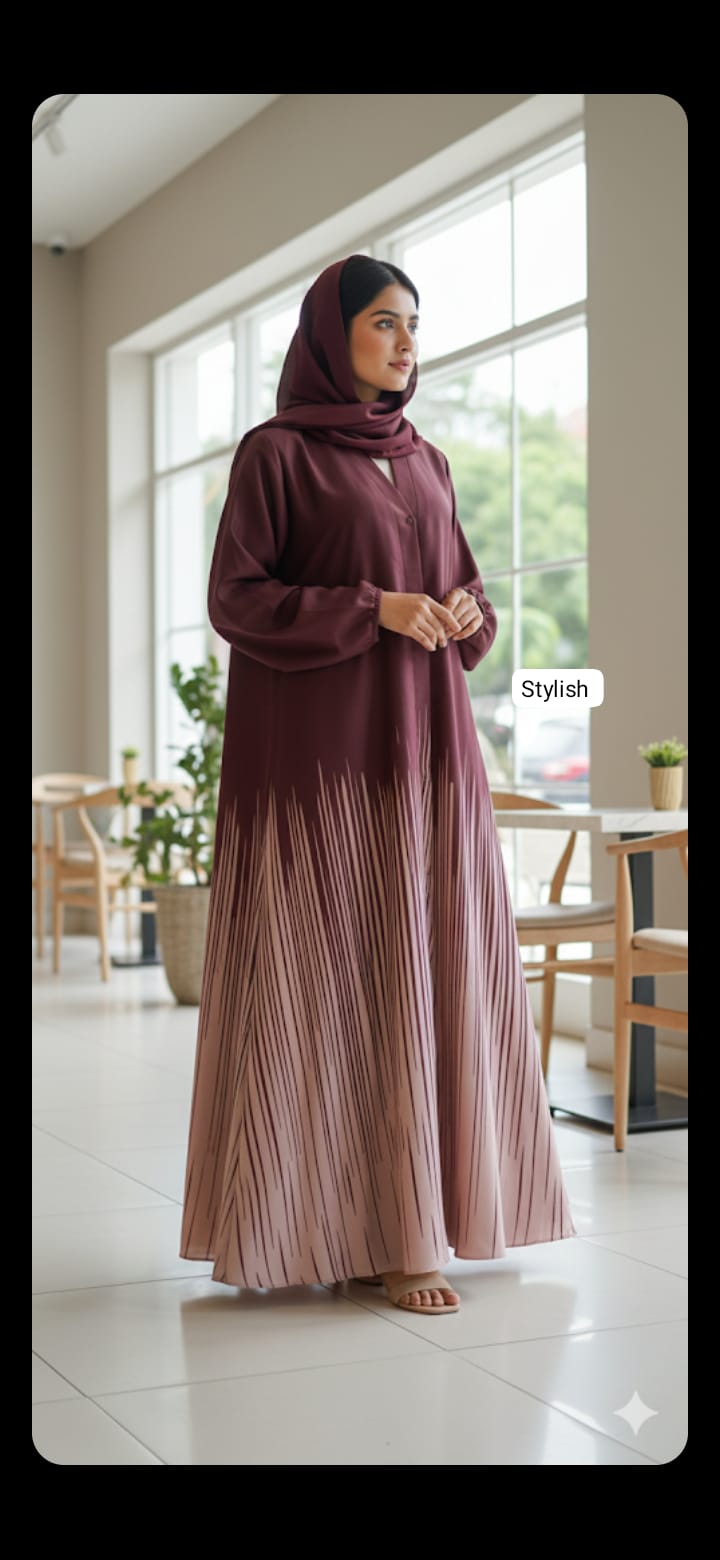Front open abaya