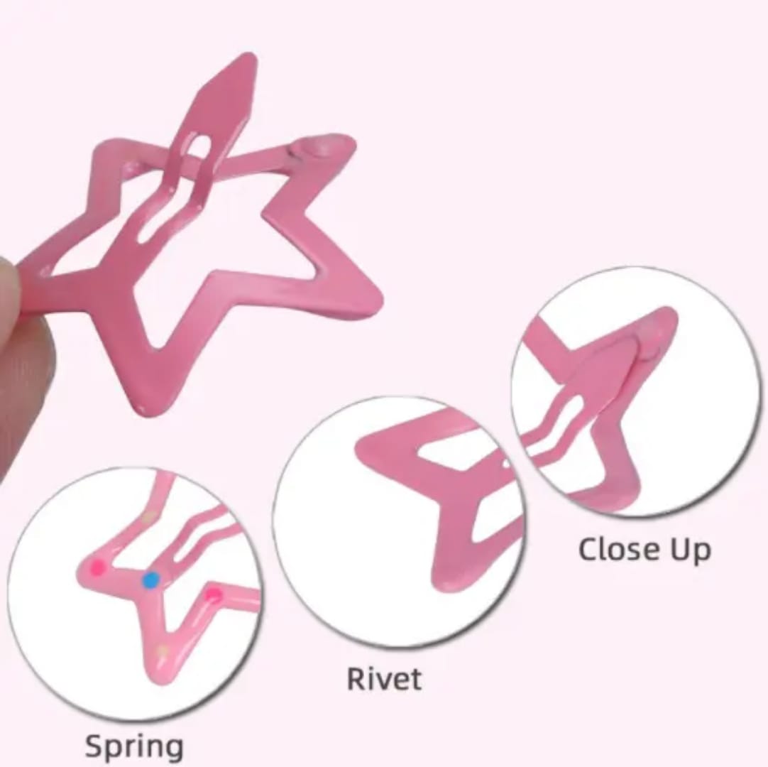 10 Pcs star pins card