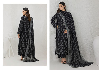 REGALIA BLACK & WHITE Digital Premium Printed Lawn Collection