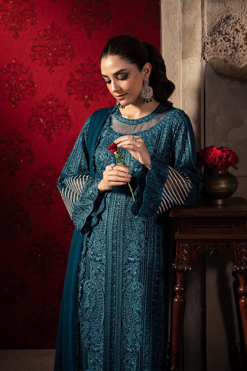 Azure Chiffon Embroidered  Collection