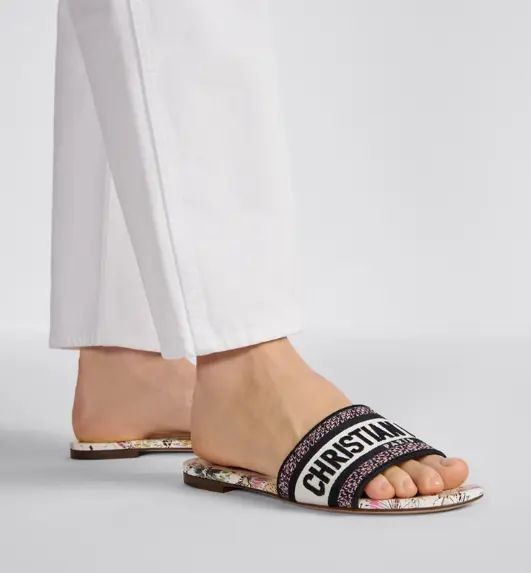 Christan Dior Embroidery Flats