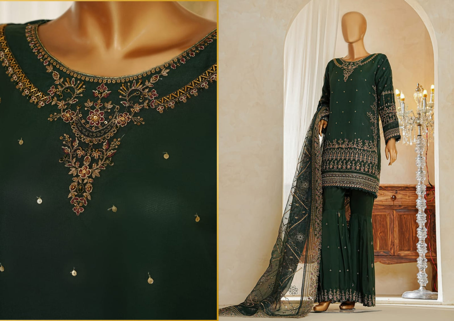 Hz Ready To Wear SHAADMAANI Formals Hand Embellished Stiched Collection